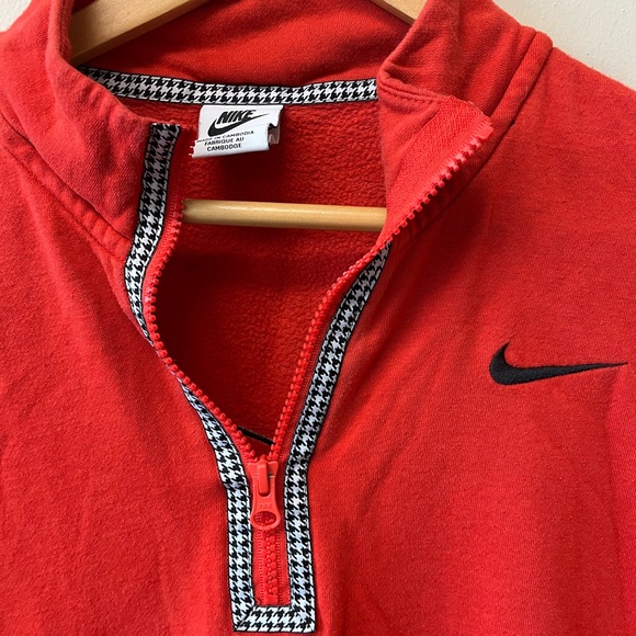 Nike 3/4 zip red pullover sweater - Picture 4 of 8